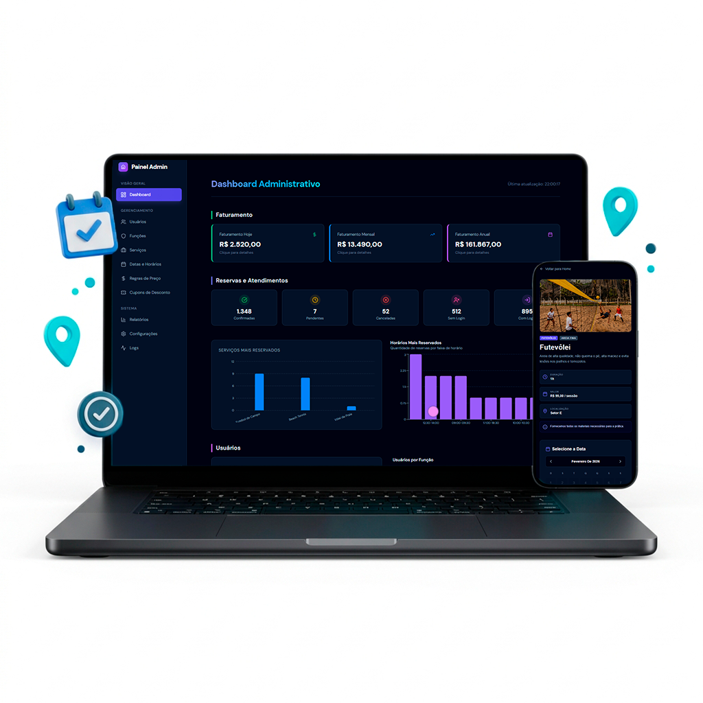 Reserva Fácil SaaS Mockup