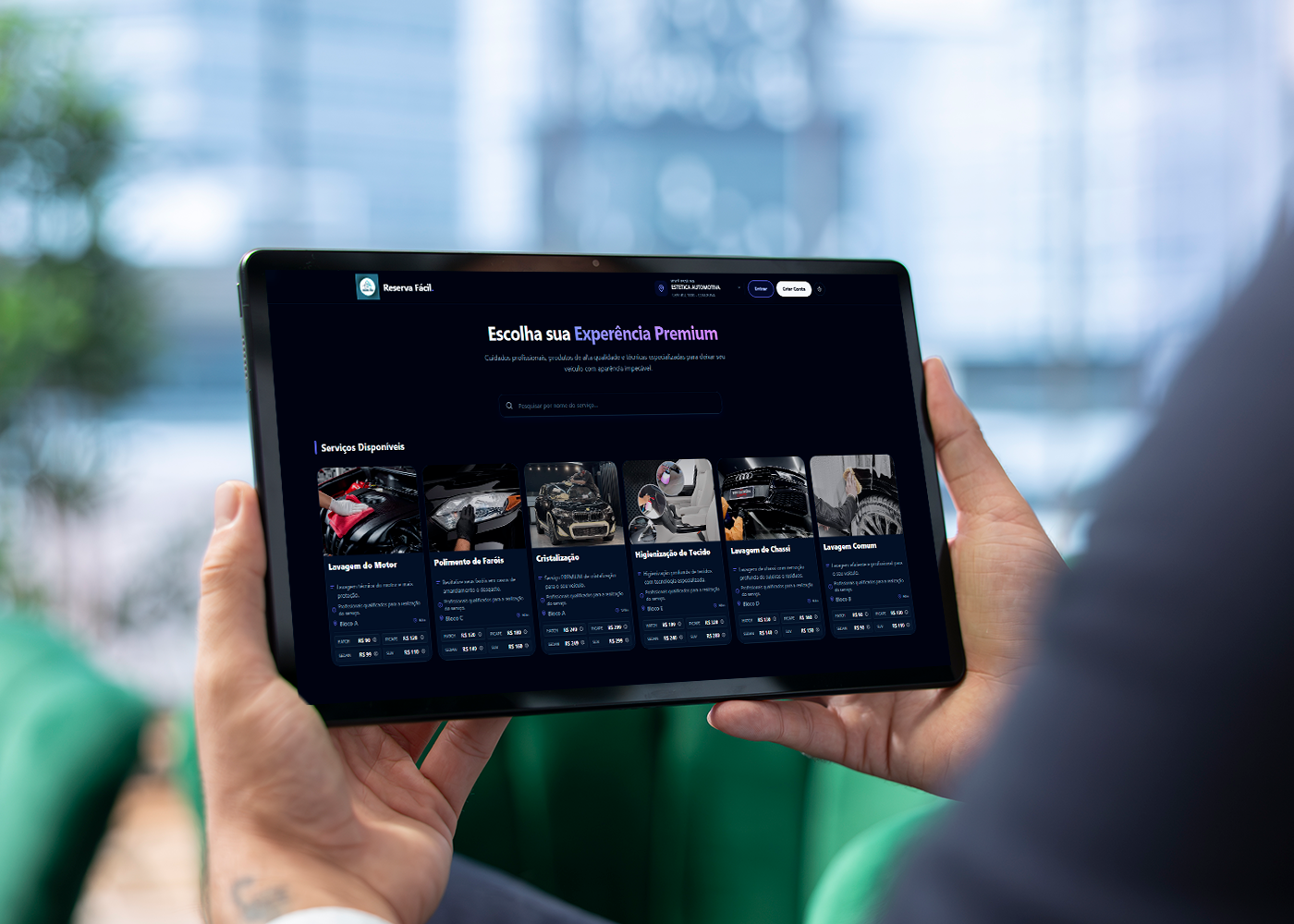 Reserva Fácil - Estética no sistema